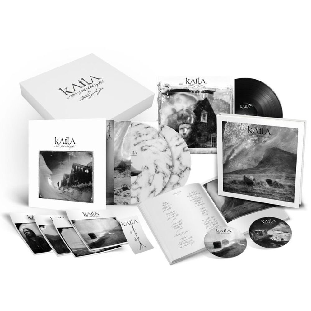 Katla - Allt Thetta Helvitis Myrkur (Hardcover Book) (White/Black Marble)